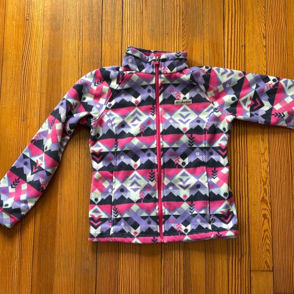 NWOT Colombia Girls Printed Fleece Jacket